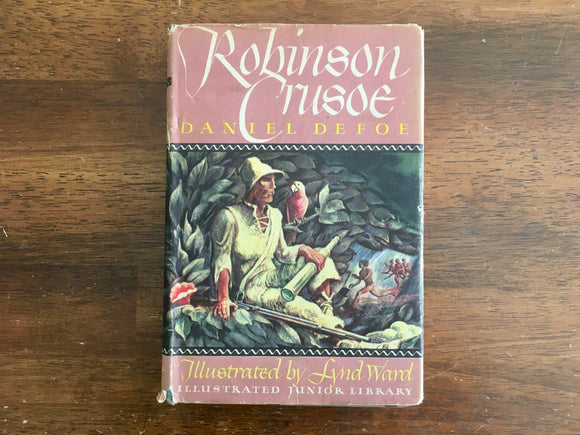 Robinson Crusoe by Daniel Defoe, Illustrated Junior Library, Vintage 1946