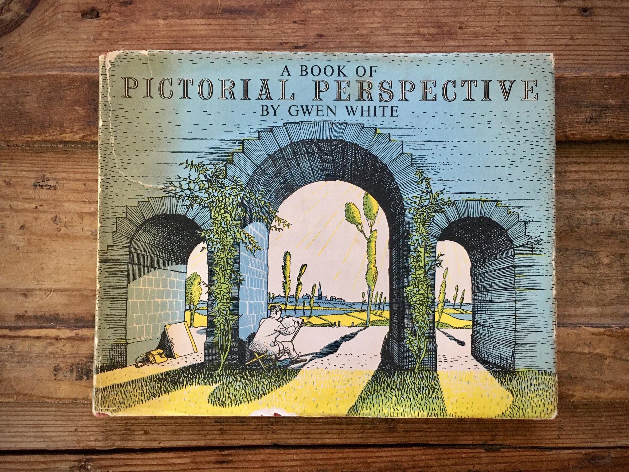 A Book of Pictorial Perspective by Gwen White, HC DJ, Art, Design, Vin â€“  BiblioHaven.com
