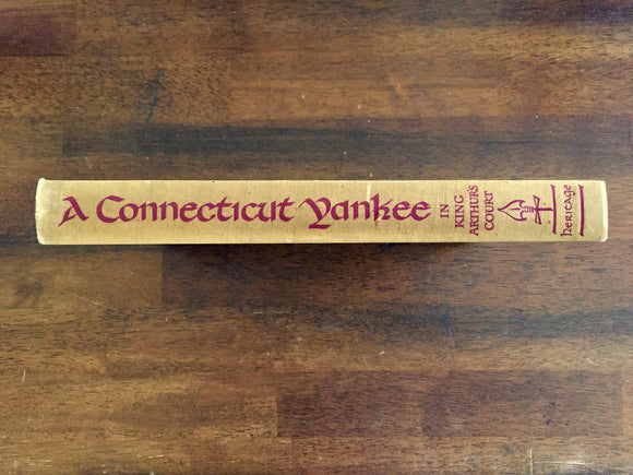 A Connecticut Yankee in King Arthur's Court by Samuel L. Clemens (Mark Twain), Illustrated by Honore Guilbeau, Heritage Press, Vintage 1948, Oversized Hardcover Book