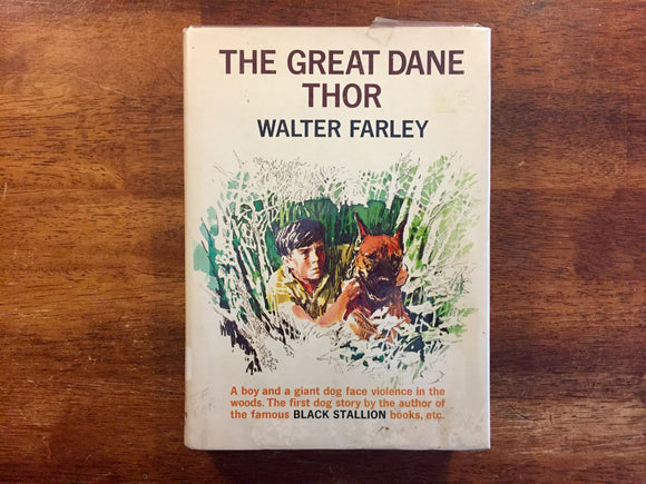 The Great Dane Thor by Walter Farley, Illustrated by Joseph Cellini, Vintage 1966, Hardcover Book with Dust Jacket in Mylar