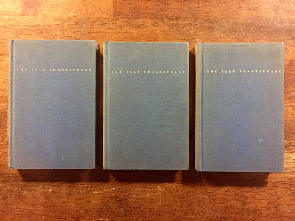 The Yale Shakespeare, Coriolanus, Love's Labour's Lost, Cymbeline, Hardcover, Vintage 1957, 1960, 1961