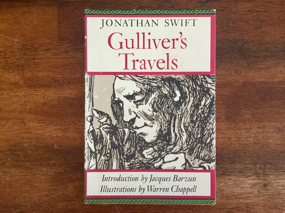 Gulliver’s Travels by Jonathan Swift, Vintage 1977, Illustrated by Warren Chappell, Hardcover Book with Dust Jacket