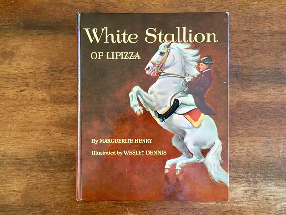 White Stallion of Lipizza by Marguerite Henry, Vintage 1964, 1st Printing, Illustrated by Wesley Dennis, Hardcover Book