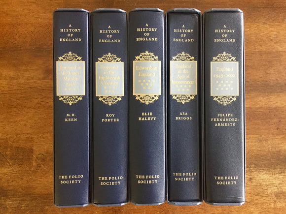 A History of England, 5-Book Set, The Folio Society, Hardcover Books in Slipcases, Illustrated