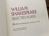 William Shakespeare Selected Plays, Franklin Library, Illustrated, 1981
