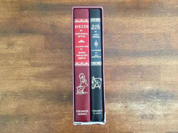 Heidi by Johanna Spyri, Black Beauty by Anna Sewell, 2-in-1 Slipcase, Hardcover Books