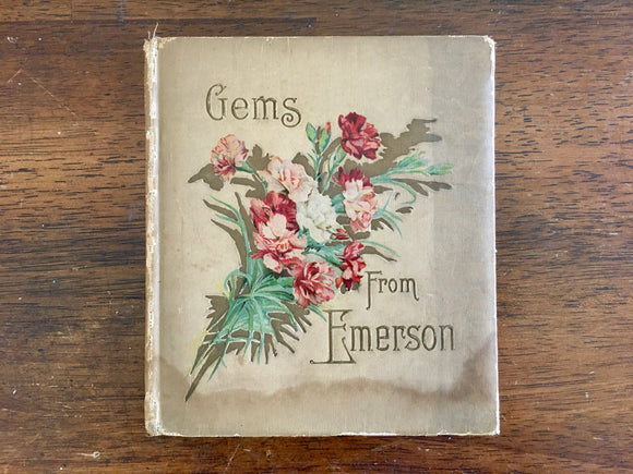 Gems from Emerson, Poetry, Antique 1904, Illustrated, HC, Ralph Waldo