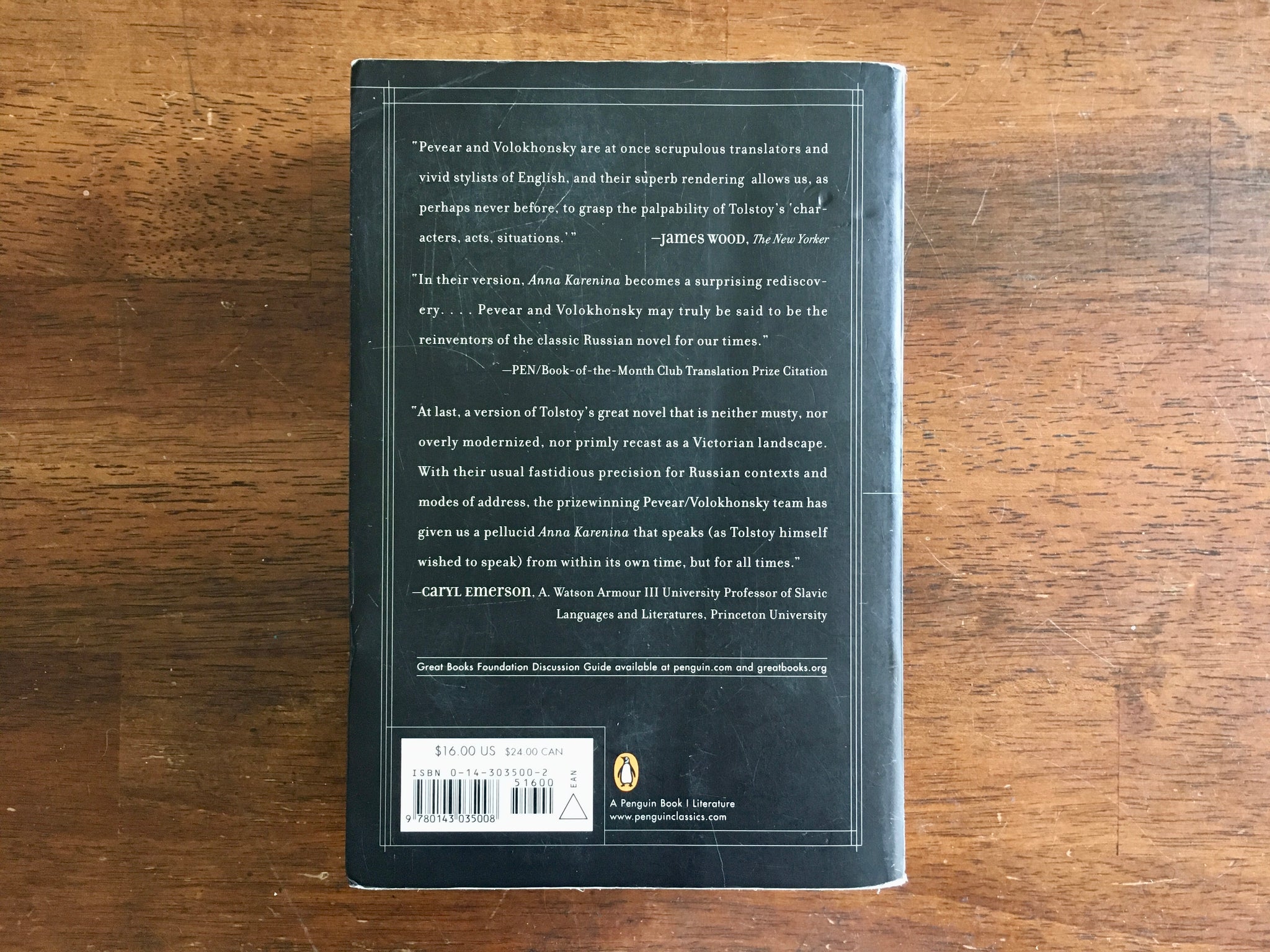 Anna Karenina by Leo Tolstoy, Penguin Classics, Deluxe Edition, PB Boo ...