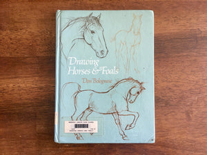 Drawing Horses & Foals by Don Bolognese, Vintage 1977, HC, Learning to Draw