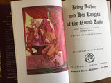 King Arthur and His Knights of the Round Table, Edited by Sidney Lanier, Illustrated Junior Library Edition, Vintage 1950, Hardcover Book with Dust Jacket