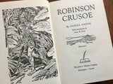Robinson Crusoe by Daniel Defoe, Illustrated by Lora B Peck, Vintage 1957, HC