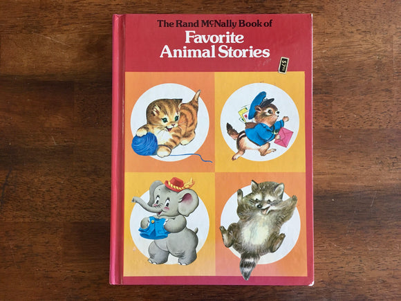 The Rand McNally Book of Favorite Animal Stories, Vintage 1980, Hardcover