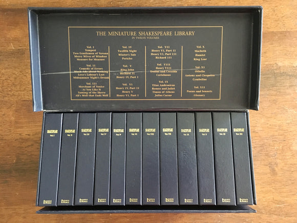The Miniature Shakespeare Library in Twelve Volumes, ©2002, HC Book Set