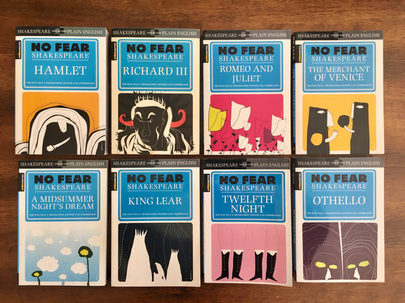 No Fear Shakespeare, 8-Book Lot