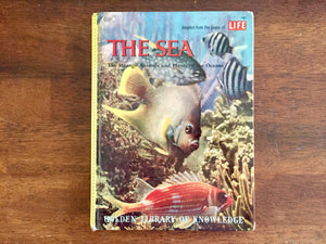 The Sea: The Strange Animals and Plants of the Oceans, Vintage 1958, Golden Library of Knowledge, Hardcover Book, Illustrated