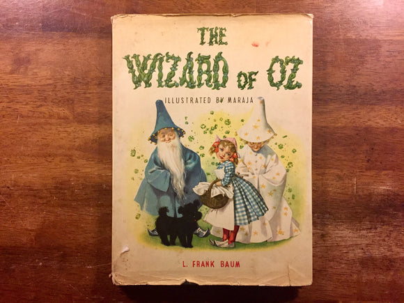 The Wizard of Oz by L. Frank Baum, Illustrated by Maraja, Vintage, Hardcover Book