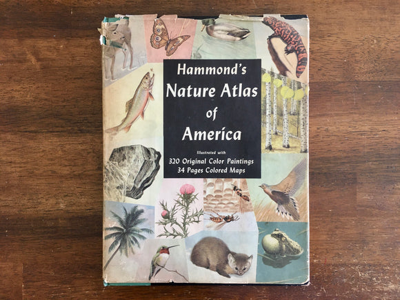 Hammond's Nature Atlas of America, Vintage 1952, Hardcover Book with Dust Jacket