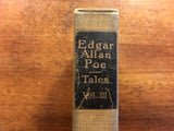 Tales: Volume III, Edgar Allan Poe, Antique 1902, Illustrated, Limited of 1000 Print