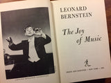 The Joy of Music by Leonard Bernstein, Vintage 1959, Hardcover Book, Illustrated