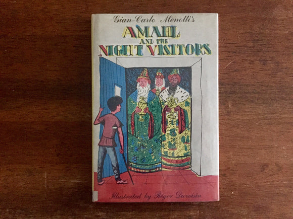 Gian-Carlo Menotti's Amahl and the Night Visitors, Illustrated by Roger Duvoisin, Vintage 1952, Hardcover Book with Dust Jacket in Mylar