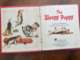 The Sleepy Puppy by Mary Jo Chamberlin, A Tell-A-Tale Book, Vintage 1961, Illustrated by Florence Sarah Winship, Hardcover
