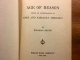 Age of Reason, Thomas Paine, Vintage Hardcover Book, Theology, Willey
