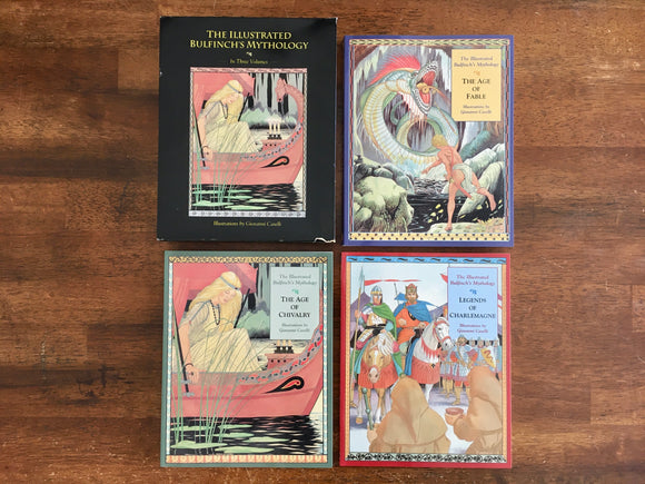 Illustrated Bulfinch's Mythology, 3-Volume Set, Age of Fable, Chivalry, Legends of Charlemagne