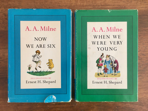 When We Were Very Young & Now We Are Six by A.A. Milne, Vintage 1955, HC DJ