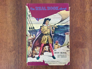 The Real Book About Christopher Columbus by Irvin Block, Hardcover Book w/Dust Jacket, Vintage 1953, Illustrated