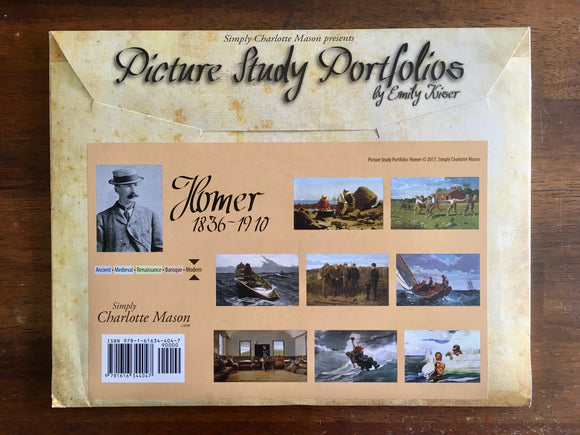 Simply Charlotte Mason, Picture Study Portfolio by Emily Kiser, Homer, Booklet and 8 Art Posters