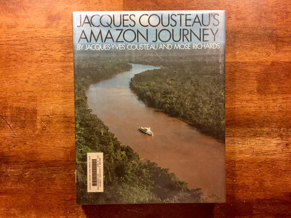 Jacques Cousteau's Amazon Journey by Cousteau and Richards, Vintage 1984, Hardcover Oversized Book with Dust Jacket, Photographic Illustrations
