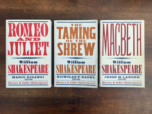William Shakespeare 3-Book Lot, Classics, Paperback Barnes & Noble Edition