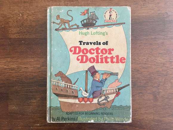Hugh Lofting's Travels of Doctor Dolittle, Adapted for Beginning Readers by Al Perkins, Vintage 1967