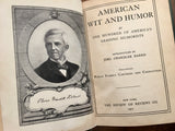 American Wit and Humor by One Hundred of America's Leading Humorists, Antique 1907, Hardcover Book, Illustrated